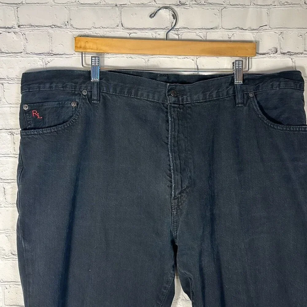 Polo Ralph Lauren Mens Classic‎ 867 Black Jeans size 46B/30 100% Cotton